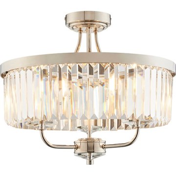 Endon 90264 - Επιφανειακά στερεούμενος πολυέλαιος CHESTERFIELD 3xE14/6W/230V γυαλιστερό χρώμιο