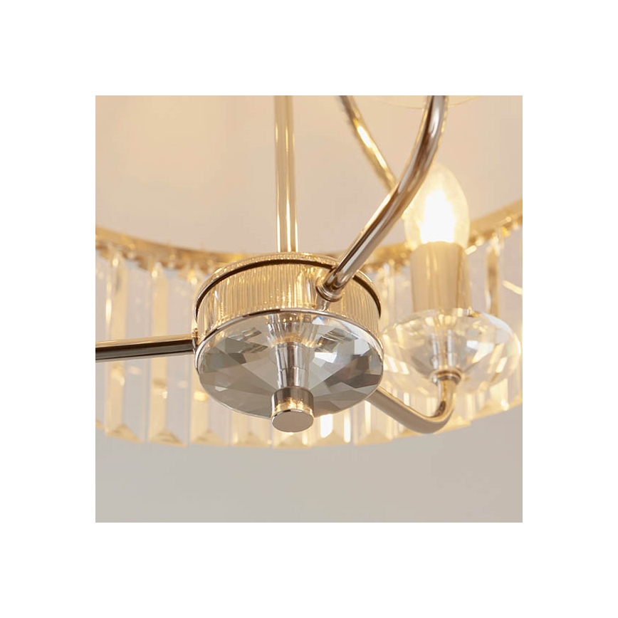 Endon 90264 - Επιφανειακά στερεούμενος πολυέλαιος CHESTERFIELD 3xE14/6W/230V γυαλιστερό χρώμιο