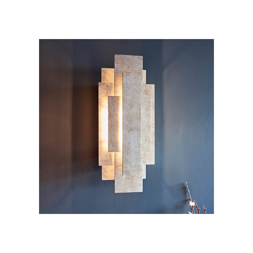 Endon 90451 - Επιτοίχιο φωτιστικό ALZARE 2xG9/3W/230V λευκή πατίνα