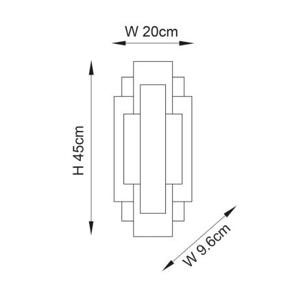 Endon 90451 - Επιτοίχιο φωτιστικό ALZARE 2xG9/3W/230V λευκή πατίνα