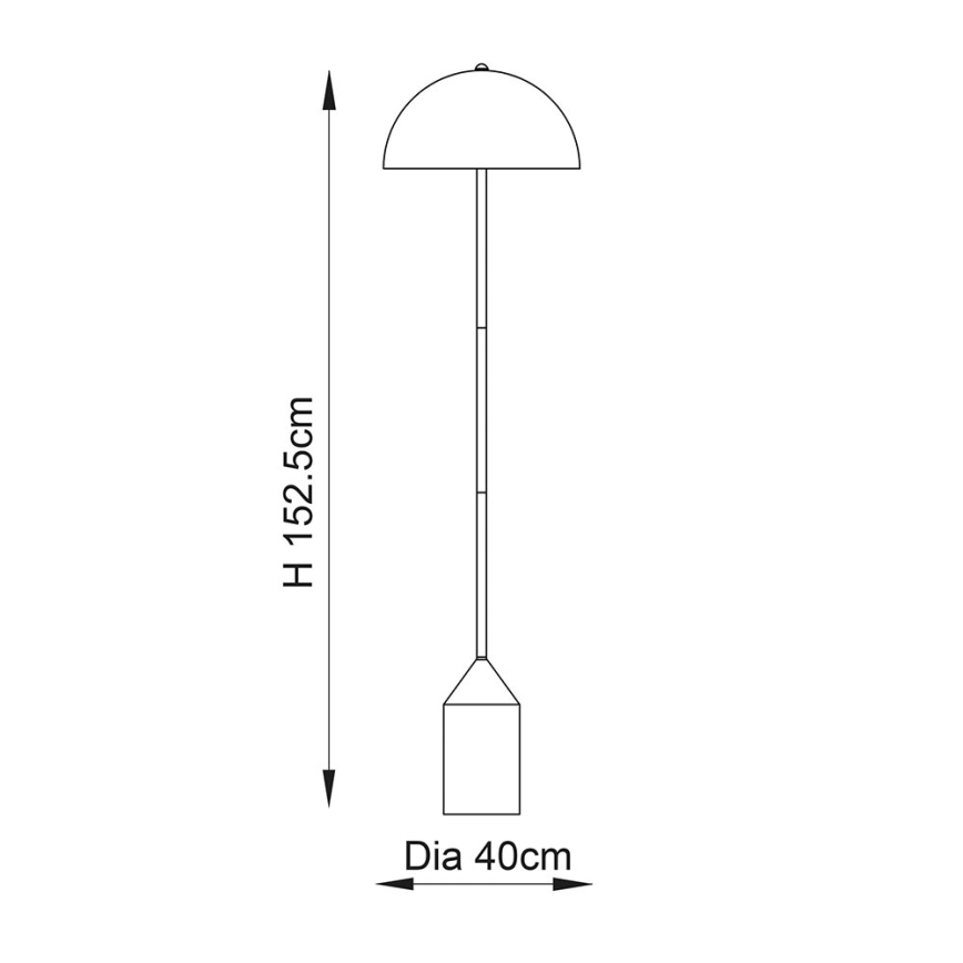 Endon 90521 - επιδαπέδιο φωτιστικό NOVA 1xE27/60W/230V ορείχαλκος