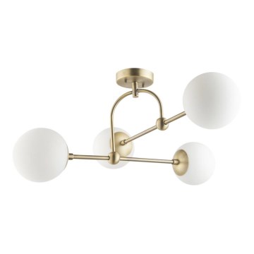 Endon 90843 - Επιφανειακός πολυέλαιος οροφής ONTARIO 4xE14/7W/230V μπρούτζος