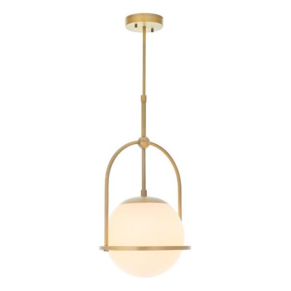 Endon 90844 - Κρεμαστό φωτιστικό σε ράβδο ONTARIO 1xE27/10W/230V μπρούτζινο