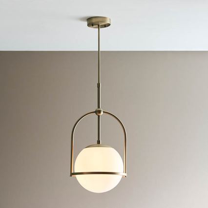 Endon 90844 - Κρεμαστό φωτιστικό σε ράβδο ONTARIO 1xE27/10W/230V μπρούτζινο