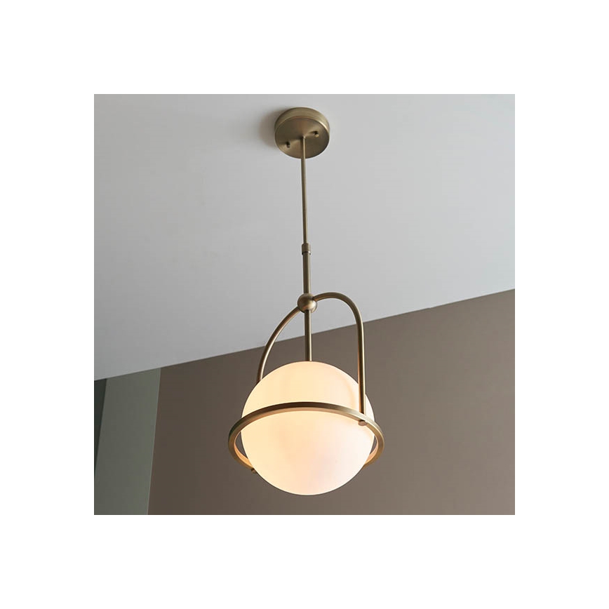 Endon 90844 - Κρεμαστό φωτιστικό σε ράβδο ONTARIO 1xE27/10W/230V μπρούτζινο