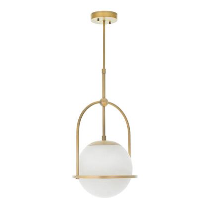 Endon 90844 - Κρεμαστό φωτιστικό σε ράβδο ONTARIO 1xE27/10W/230V μπρούτζινο
