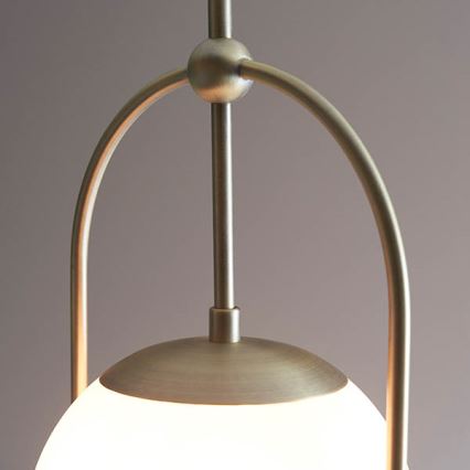 Endon 90844 - Κρεμαστό φωτιστικό σε ράβδο ONTARIO 1xE27/10W/230V μπρούτζινο