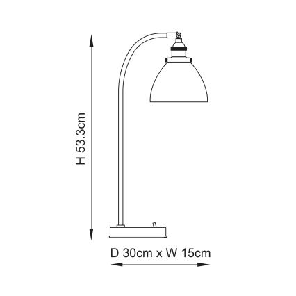 Endon 91740 - Eπιτραπέζιο φωτιστικό HANSEN 1xE14/40W/230V ματ χρώμιο
