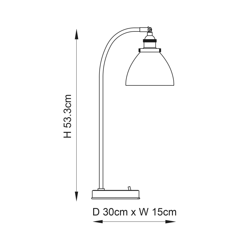 Endon 91740 - Eπιτραπέζιο φωτιστικό HANSEN 1xE14/40W/230V ματ χρώμιο