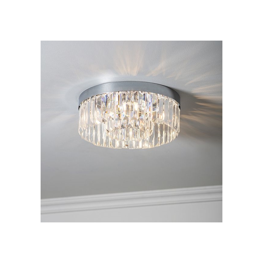Endon 91811 - Φωτιστικό οροφής μπάνιου SHIMMER 5xG9/18W/230V IP44 γυαλιστερό χρώμιο