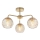 Endon 91968 - Επιτοίχιο φωτιστικό οροφής DIMPLE 3xE14/25W/230V χρυσό/καπνιστό μπεζ