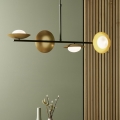 Endon 92036 - Κρεμαστό φωτιστικό με καλώδιο RUFFLE 4xG9/3W/230V ορείχαλκος/μαύρο