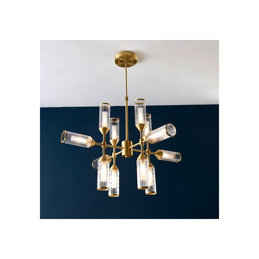 Endon 92214 - Πολυέλαιος σε ράβδο TOUR 12xG9/3W/230V ορείχαλκος