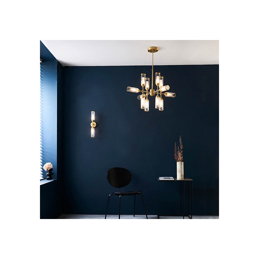 Endon 92214 - Πολυέλαιος σε ράβδο TOUR 12xG9/3W/230V ορείχαλκος