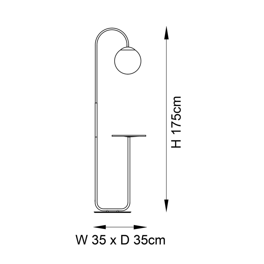 Endon 92424 - Επιδαπέδιο φωτιστικό HALO 1xE14/7W/230V μαύρο