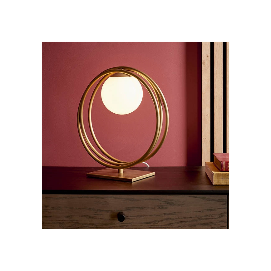 Endon 92491 - Επιτραπέζιο φωτιστικό EMILIO 1xG9/3W/230V χρυσό/λευκό