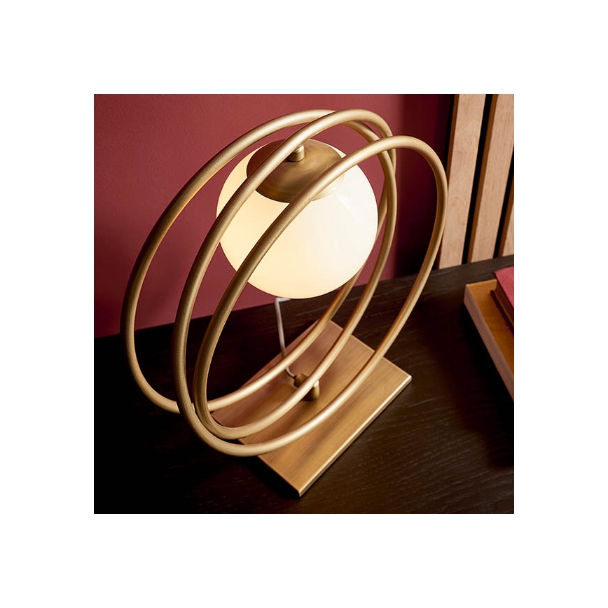 Endon 92491 - Επιτραπέζιο φωτιστικό EMILIO 1xG9/3W/230V χρυσό/λευκό