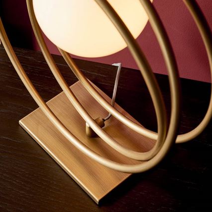 Endon 92491 - Επιτραπέζιο φωτιστικό EMILIO 1xG9/3W/230V χρυσό/λευκό