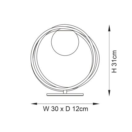 Endon 92491 - Επιτραπέζιο φωτιστικό EMILIO 1xG9/3W/230V χρυσό/λευκό
