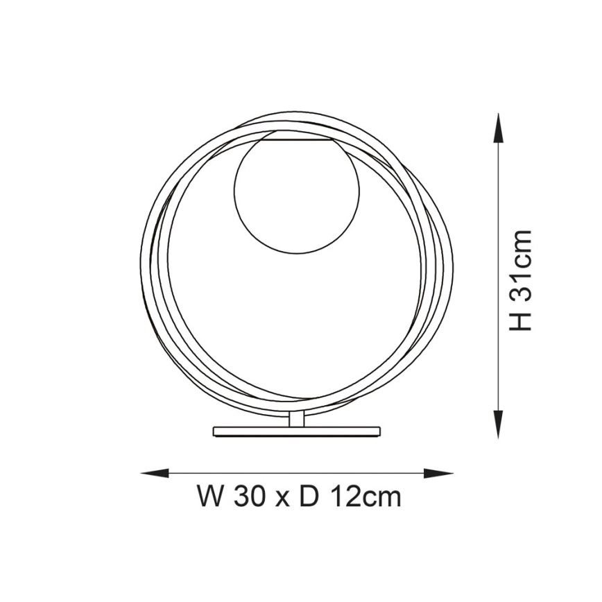 Endon 92491 - Επιτραπέζιο φωτιστικό EMILIO 1xG9/3W/230V χρυσό
