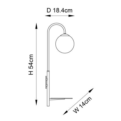 Endon 92726 - Επιτοίχιο φωτιστικό HALO 1xG9/3W/230V μαύρο/λευκό