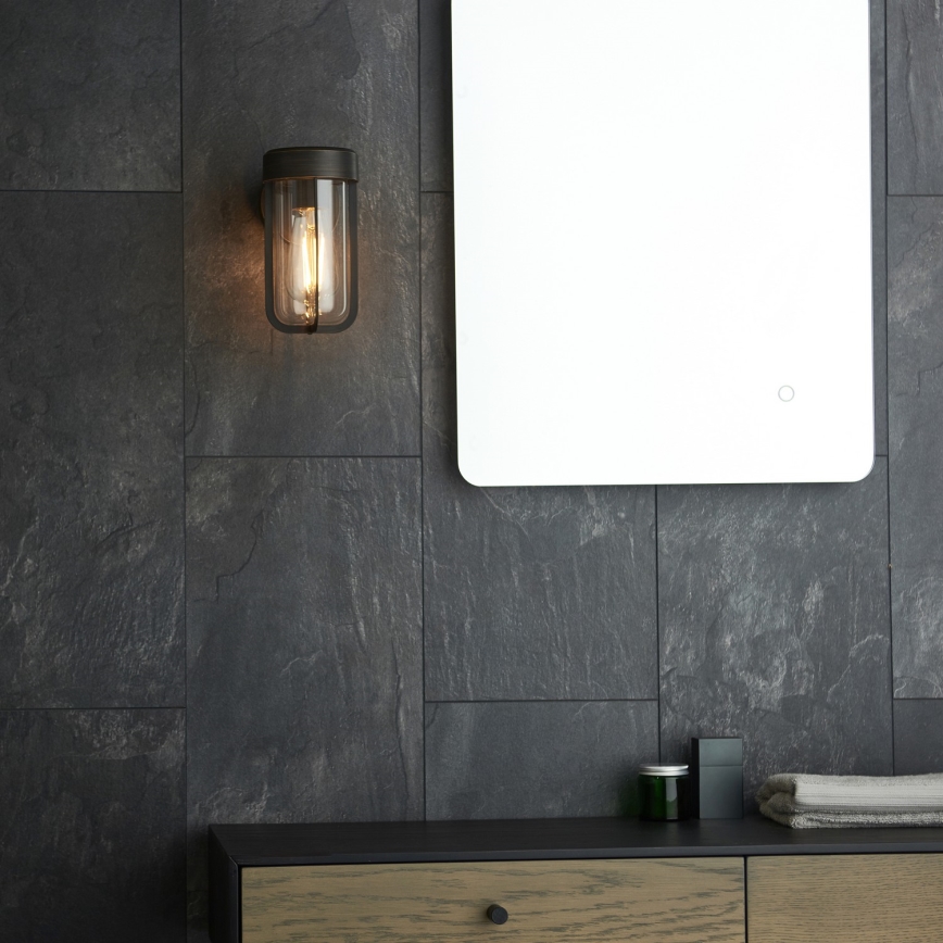 Endon 92857 - Επιτοίχιο φωτιστικό μπάνιου 1xE27/6W/230V IP44 μπρονζέ/μαύρο