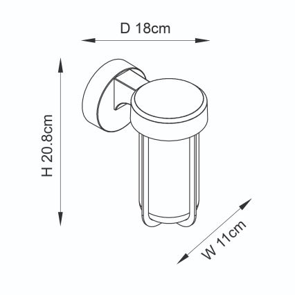 Endon 92859 - Επιτοίχιο φωτιστικό μπάνιου 1xE27/6W/230V IP44 μαύρο