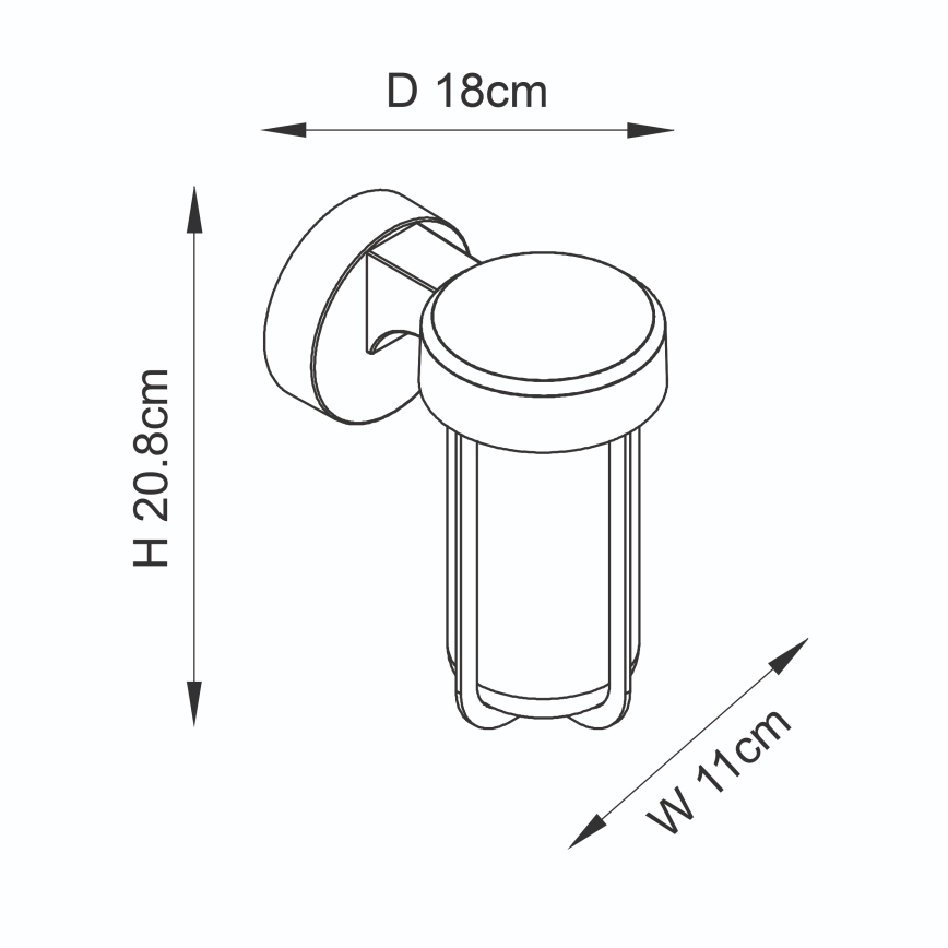 Endon 92859 - Επιτοίχιο φωτιστικό μπάνιου 1xE27/6W/230V IP44 μαύρο