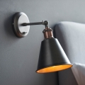 Endon 92866 - Επιτοίχιο φωτιστικό σποτ HAL 1xE27/10W/230V ματ χρώμιο/χάλκινο