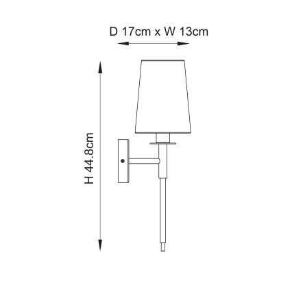 Endon 92955 - Επιτοίχιο φωτιστικό 1xE14/6W/230V λευκό/χρυσό