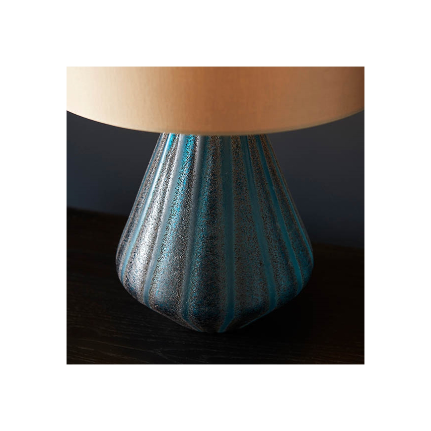 Endon 93059 - Επιτραπέζιο φωτιστικό ALYSSIA 1xE27/10W/230V χρυσό/μπλε