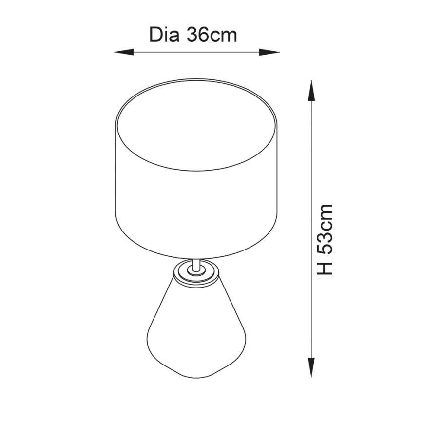 Endon 93059 - Επιτραπέζιο φωτιστικό ALYSSIA 1xE27/10W/230V χρυσό/μπλε