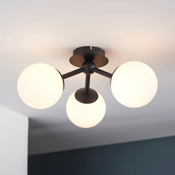 Endon 93489 - Επιφανειακό φωτιστικό οροφής για μπάνιο FRIO 3xG9/3W/230V IP44 μαύρο