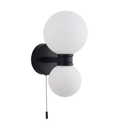 Endon 93523 - Επιτοίχιο φωτιστικό μπάνιου PULSA 2xG9/3W/230V IP44 μαύρο