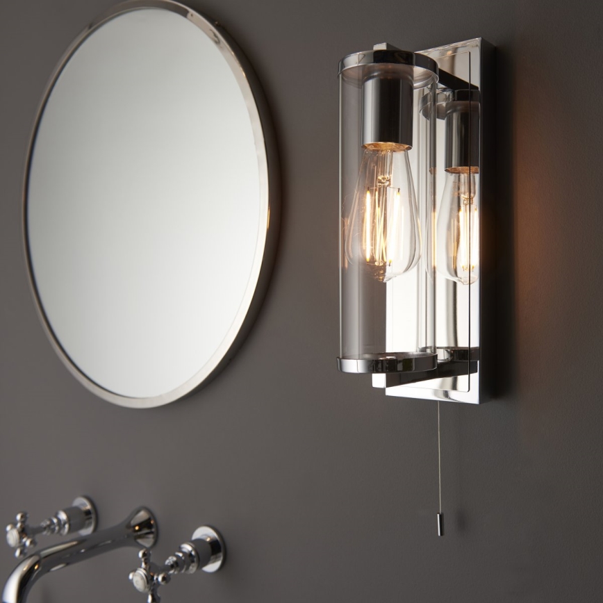 Endon 94074 - Επιτοίχιο φωτιστικό μπάνιου TAYLOR 1xE27/10W/230V IP44 γυαλιστερό χρώμιο