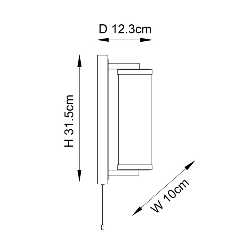 Endon 94074 - Επιτοίχιο φωτιστικό μπάνιου TAYLOR 1xE27/10W/230V IP44 γυαλιστερό χρώμιο