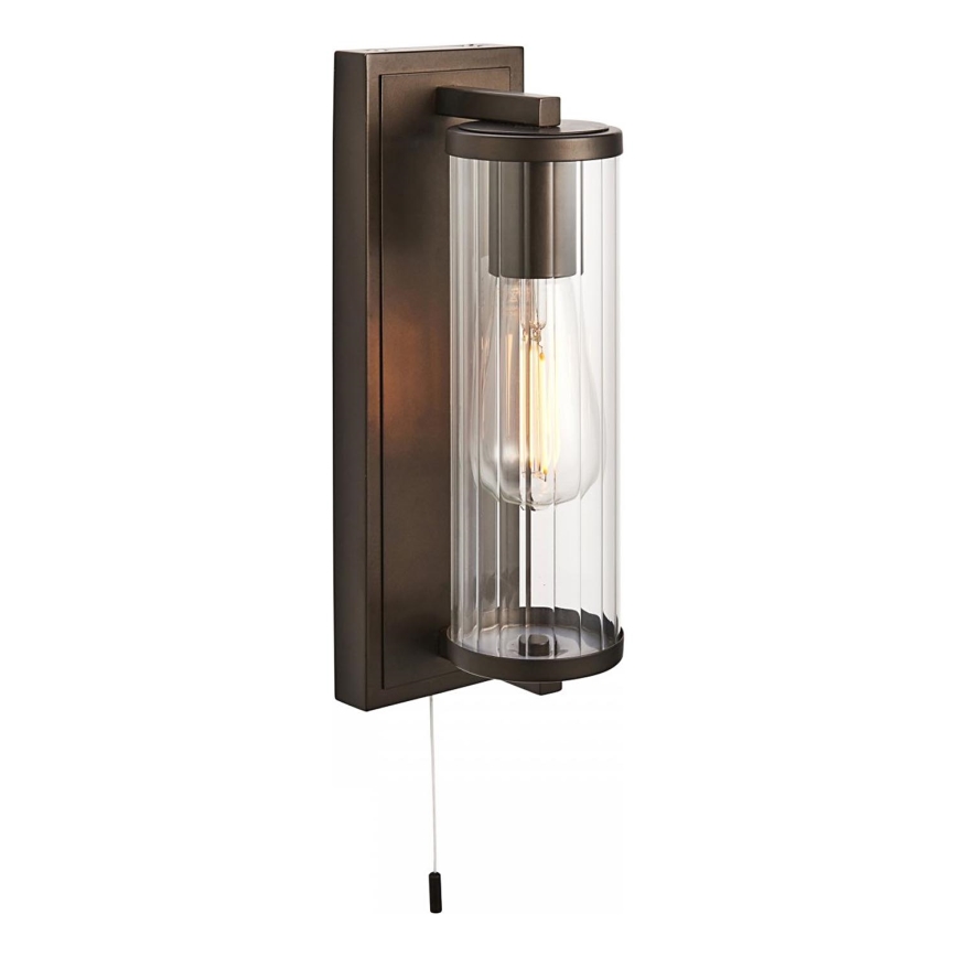 Endon 94077 - Επιτοίχιο φωτιστικό μπάνιου TAYLOR 1xE27/10W/230V IP44 καφέ