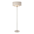 Endon 94359 - επιδαπέδιο φωτιστικό HIGHCLERE 3xE14/40W/230V μπεζ/γυαλιστερό χρώμιο διάμετρος 47 cm
