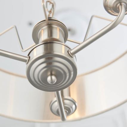 Endon 94361 - Κρεμαστό φωτιστικό οροφής HIGHCLERE 3xE14/40W/230V μπεζ/ματ χρώμιο