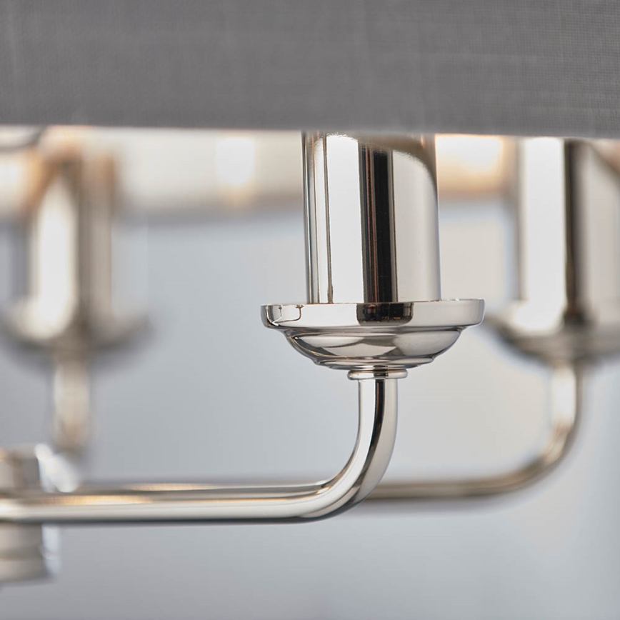 Endon 94373 - Κρεμαστό φωτιστικό οροφής HIGHCLERE 6xE14/40W/230V γκρι/γυαλιστερό χρώμιο