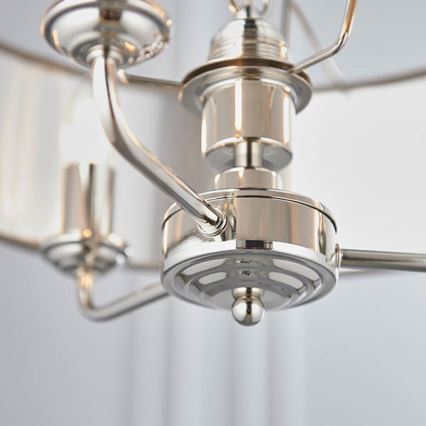 Endon 94377 - Κρεμαστό φωτιστικό οροφής HIGHCLERE 3xE14/40W/230V γκρι/γυαλιστερό χρώμιο