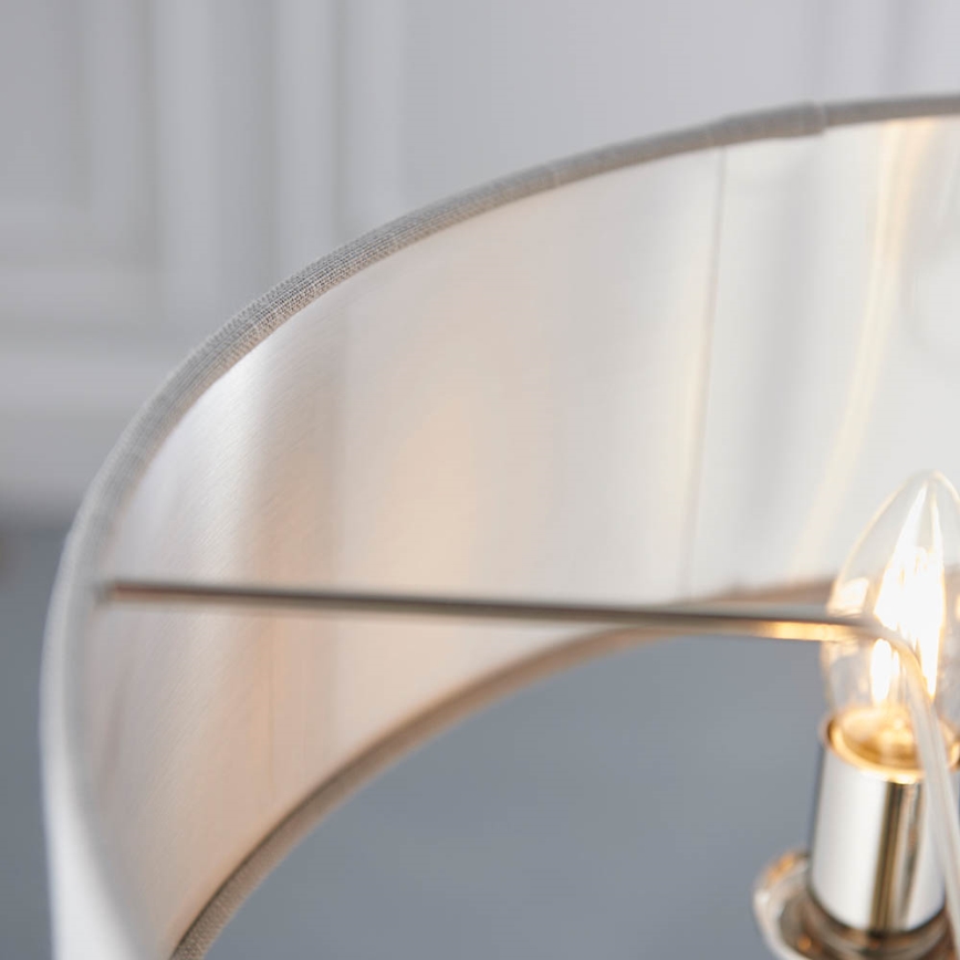 Endon 94377 - Κρεμαστό φωτιστικό οροφής HIGHCLERE 3xE14/40W/230V γκρι/γυαλιστερό χρώμιο