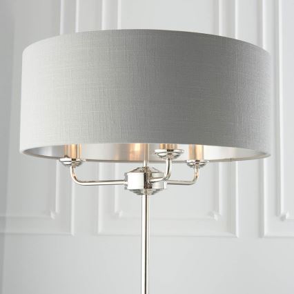 Endon 94378 - Επιδαπέδιο φωτιστικό HIGHCLERE 1xE14/40W/230V γκρι/γυαλιστερό χρώμιο