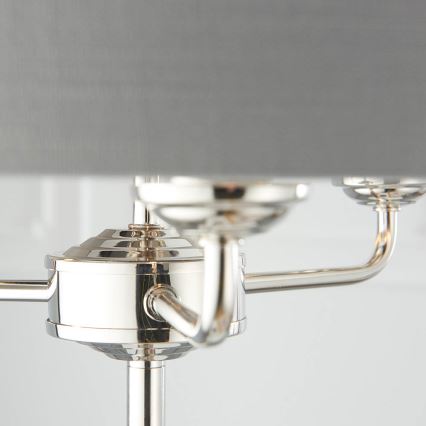 Endon 94378 - Επιδαπέδιο φωτιστικό HIGHCLERE 1xE14/40W/230V γκρι/γυαλιστερό χρώμιο