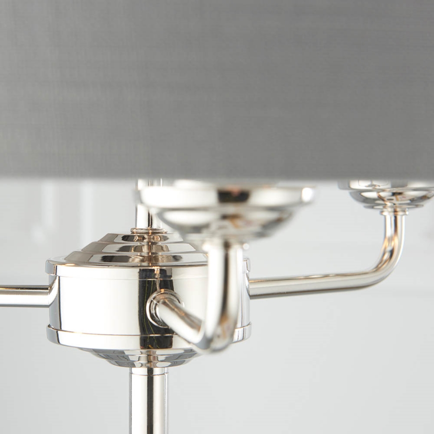 Endon 94378 - Επιδαπέδιο φωτιστικό HIGHCLERE 1xE14/40W/230V γκρι/γυαλιστερό χρώμιο