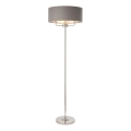 Endon 94378 - επιδαπέδιο φωτιστικό HIGHCLERE 1xE14/40W/230V γκρι/γυαλιστερό χρώμιο διάμετρος 47 cm