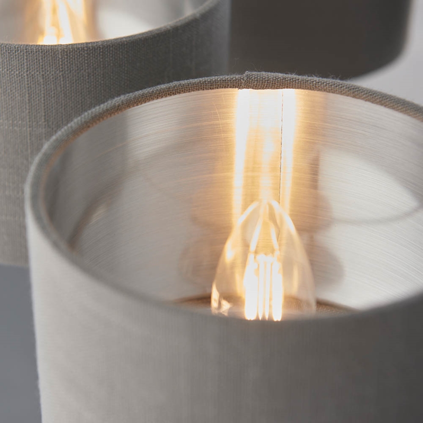 Endon 94381 - Κρεμαστό φωτιστικό οροφής HIGHCLERE 6xE14/28W/230V γκρι/γυαλιστερό χρώμιο