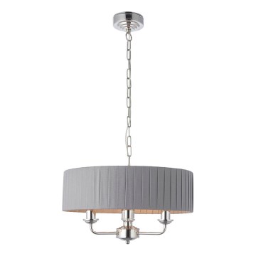 Endon 94394 - Κρεμαστό φωτιστικό οροφής HIGHCLERE 3xE14/40W/230V σκούρο/γυαλιστερό χρώμιο