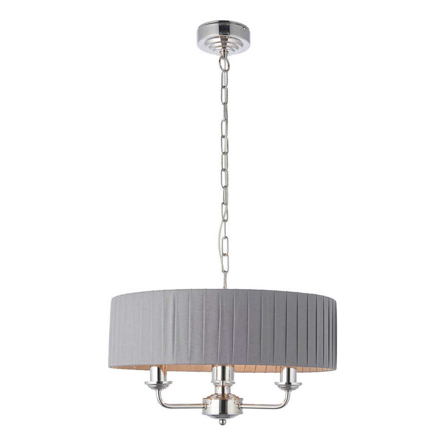 Endon 94394 - Κρεμαστό φωτιστικό οροφής HIGHCLERE 3xE14/40W/230V σκούρο/γυαλιστερό χρώμιο