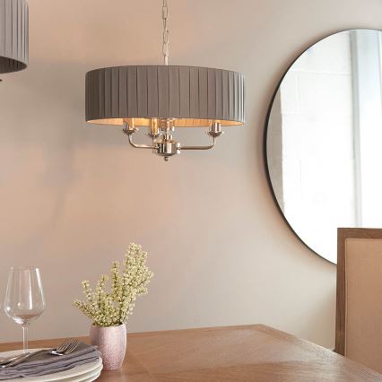 Endon 94394 - Κρεμαστό φωτιστικό οροφής HIGHCLERE 3xE14/40W/230V σκούρο/γυαλιστερό χρώμιο